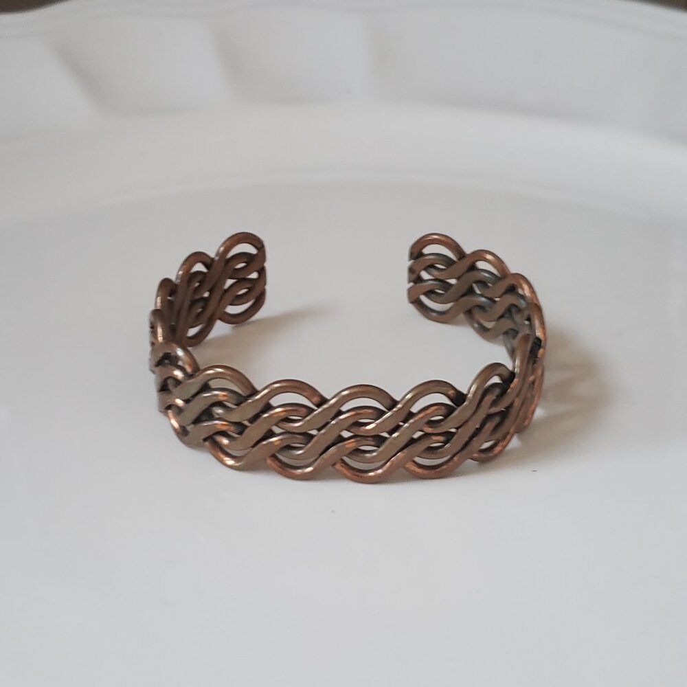 Vintage Braided Copper Bracelet